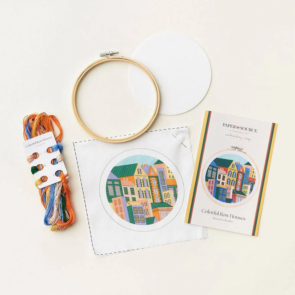 Colorful Buildings Embroidery Kit - Image 3