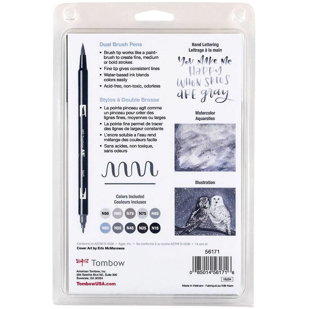 Grayscale Dual Brush Pens - Image 3